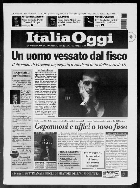 Italia oggi : quotidiano di economia finanza e politica